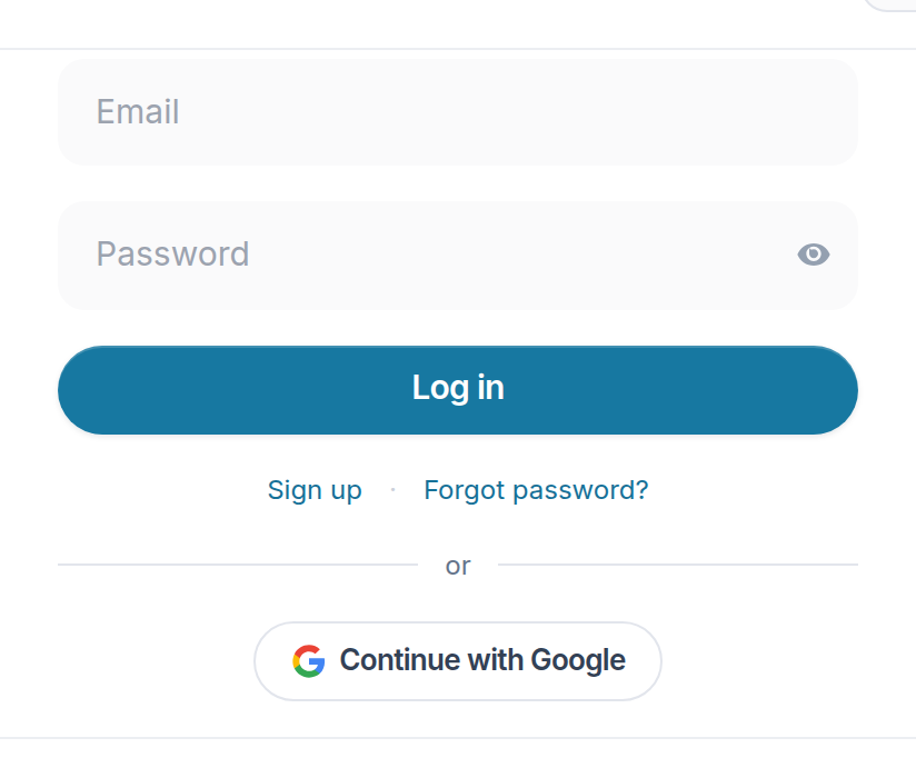 Screenshot of the Lyslide screen for “Signing in and cloud sync”